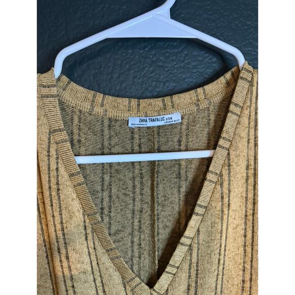 Zara Women's Yellow and Brown‎ Dress - Picture 3 of 5